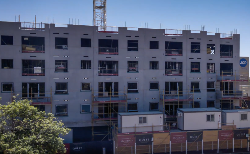 Construction progress timelapse of Quest Apartment Hotel in Joondalup between March 2019 to September 2019